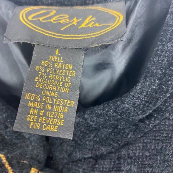 Alex Kim 90's Patchwork Wearable Art Multicolor Blazer Women's Large. - Picture 10 of 11